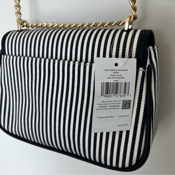 ❤️ kate spade new york NWT Carey Flap Shoulder Bag striped - Picture 4 of 10